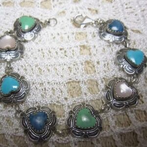 Sterling silver stone bracelet